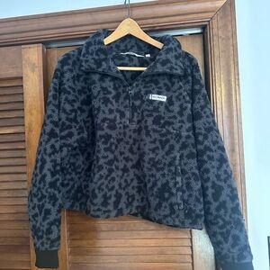 Rhoback black leopard Fleece pullover